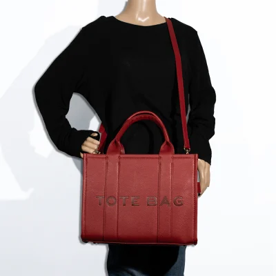 2pc Large Leather Tote Bag with Wallet