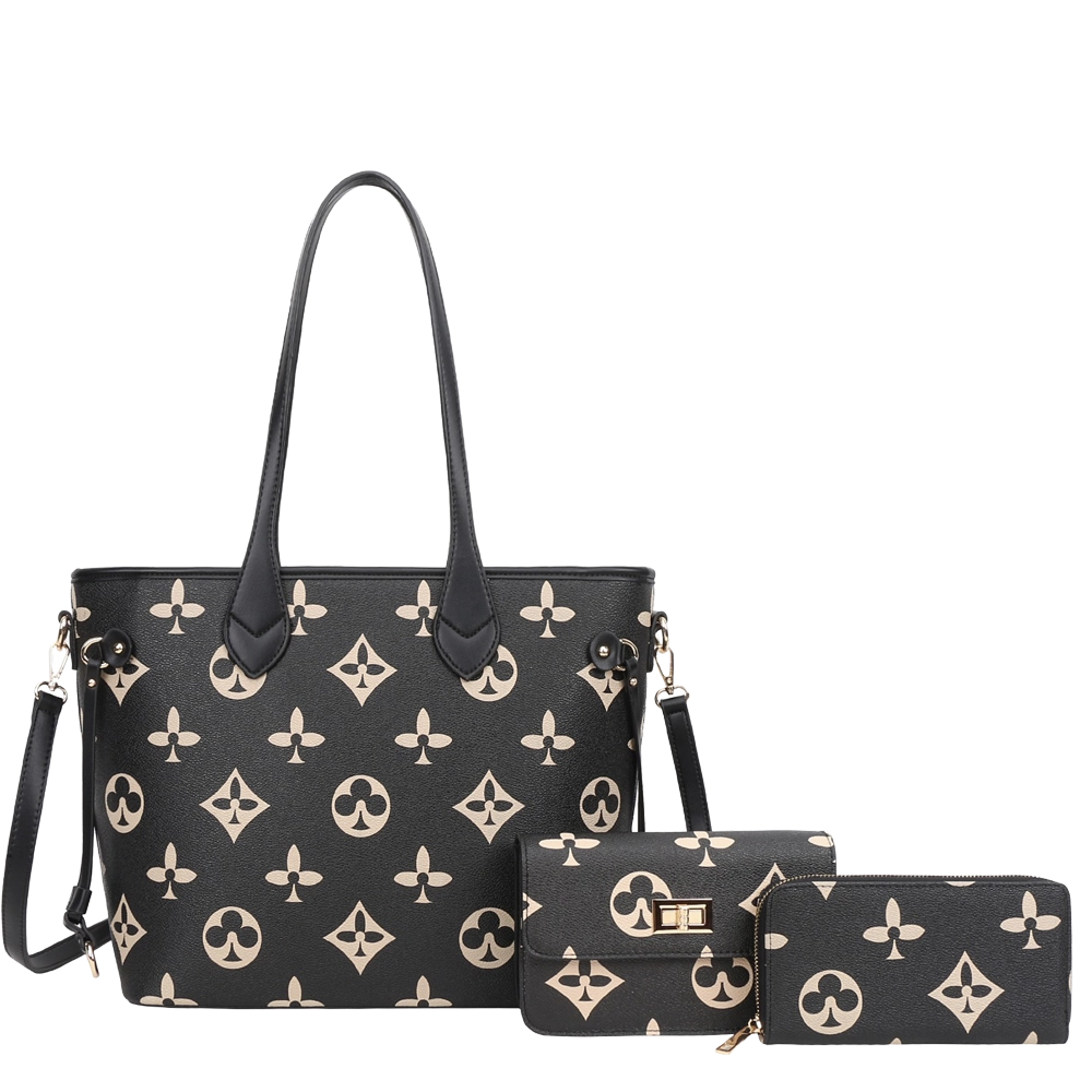3pc Spade Tote with Wallet & Crossbody