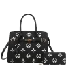 2pc Spade Lock Charm Satchel with Wallet