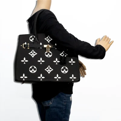 2pc Spade Lock Charm Satchel with Wallet