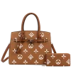 2pc Spade Lock Charm Satchel with Wallet