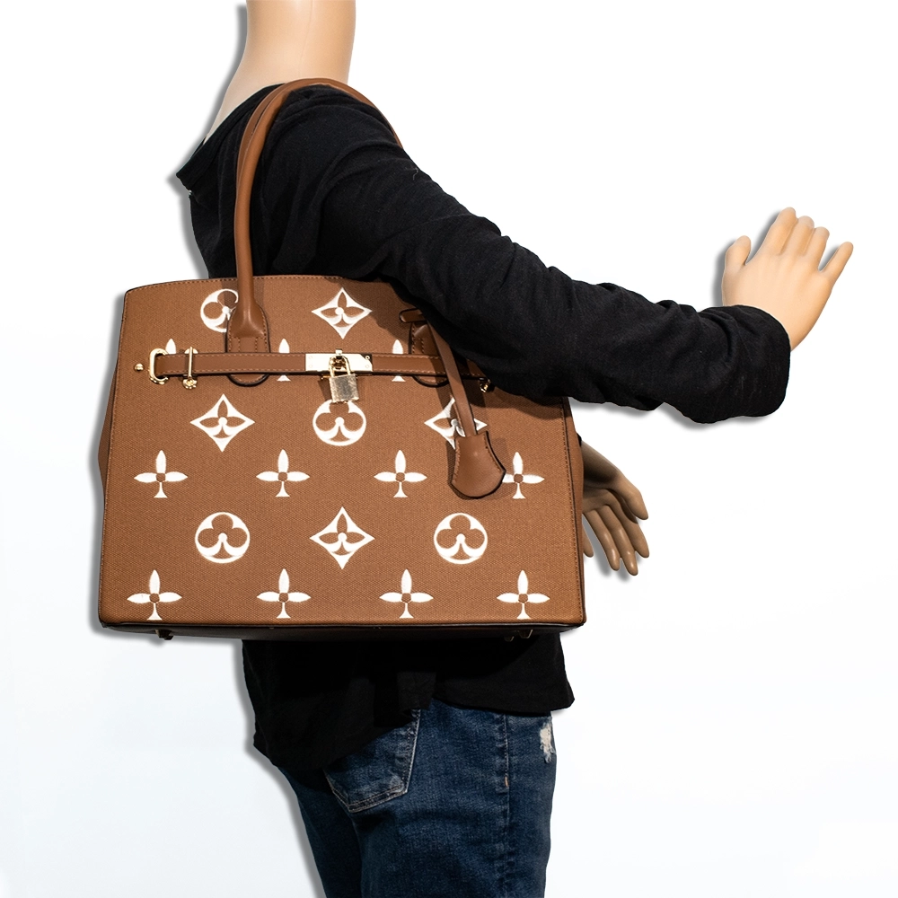 2pc Spade Lock Charm Satchel with Wallet