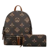 2pc Spade Backpack with Wallet