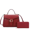 2pc Half Moon Top Handle with Wallet