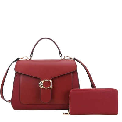 2pc Half Moon Top Handle with Wallet