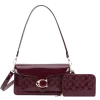 2pc Half Moon Patent Shoulder-Crossbody with Wallet