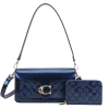 2pc Half Moon Patent Shoulder-Crossbody with Wallet