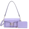 2pc Half Moon Patent Shoulder-Crossbody with Wallet