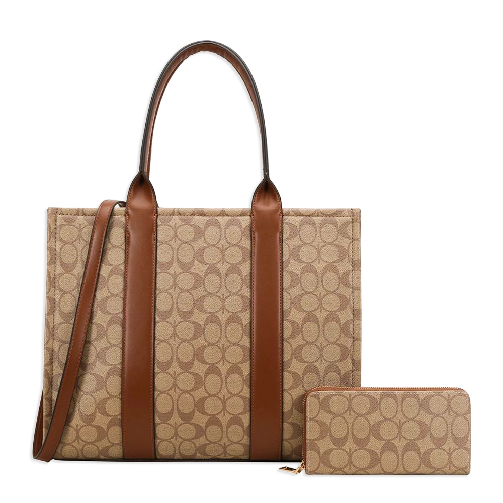 2pc Half Moon Tote with Wallet