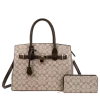 2pc Half Moon Lock Charm Satchel with Wallet