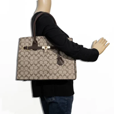 2pc Half Moon Lock Charm Satchel with Wallet