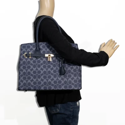 2pc Half Moon Lock Charm Satchel with Wallet