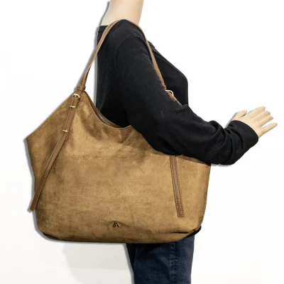 Large Suede Shoulder Bag
