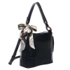 Bucket Shoulder Bag with Scarf