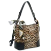 Bucket Shoulder Bag with Scarf