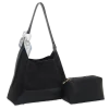 2pc Suede Shoulder Bag with Cosmetic Bag