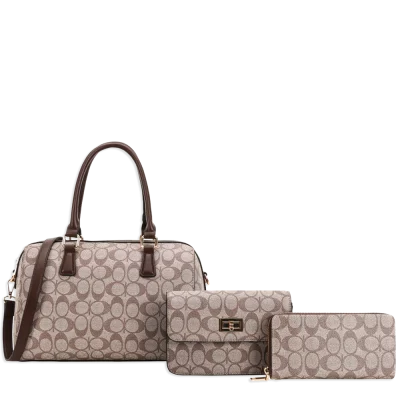 3pc Half Moon Doctor Bag with Wallet & Crossbody