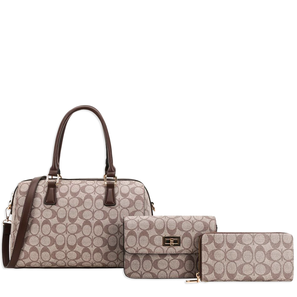 3pc Half Moon Doctor Bag with Wallet & Crossbody
