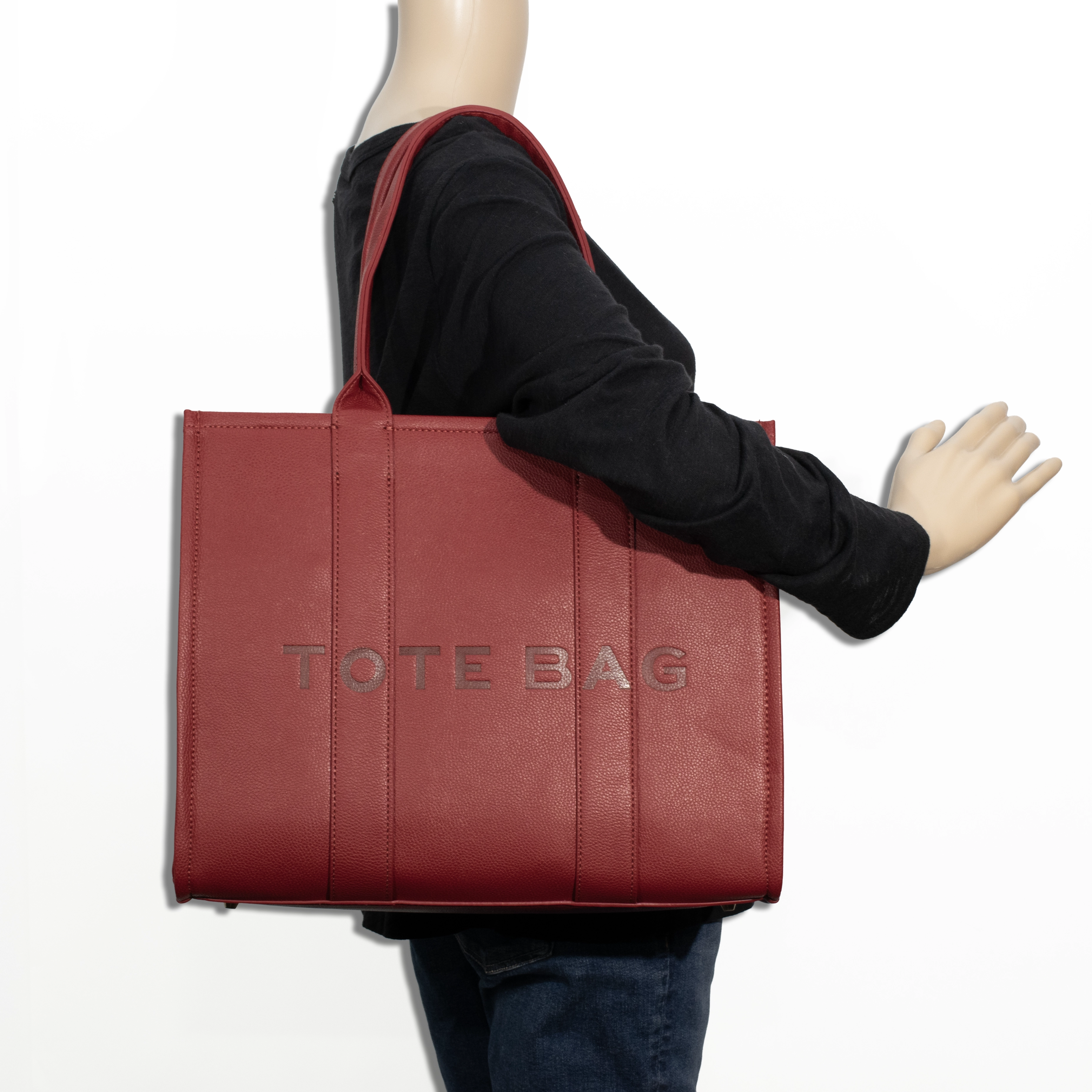 2pc Large Leather Tote with Wallet