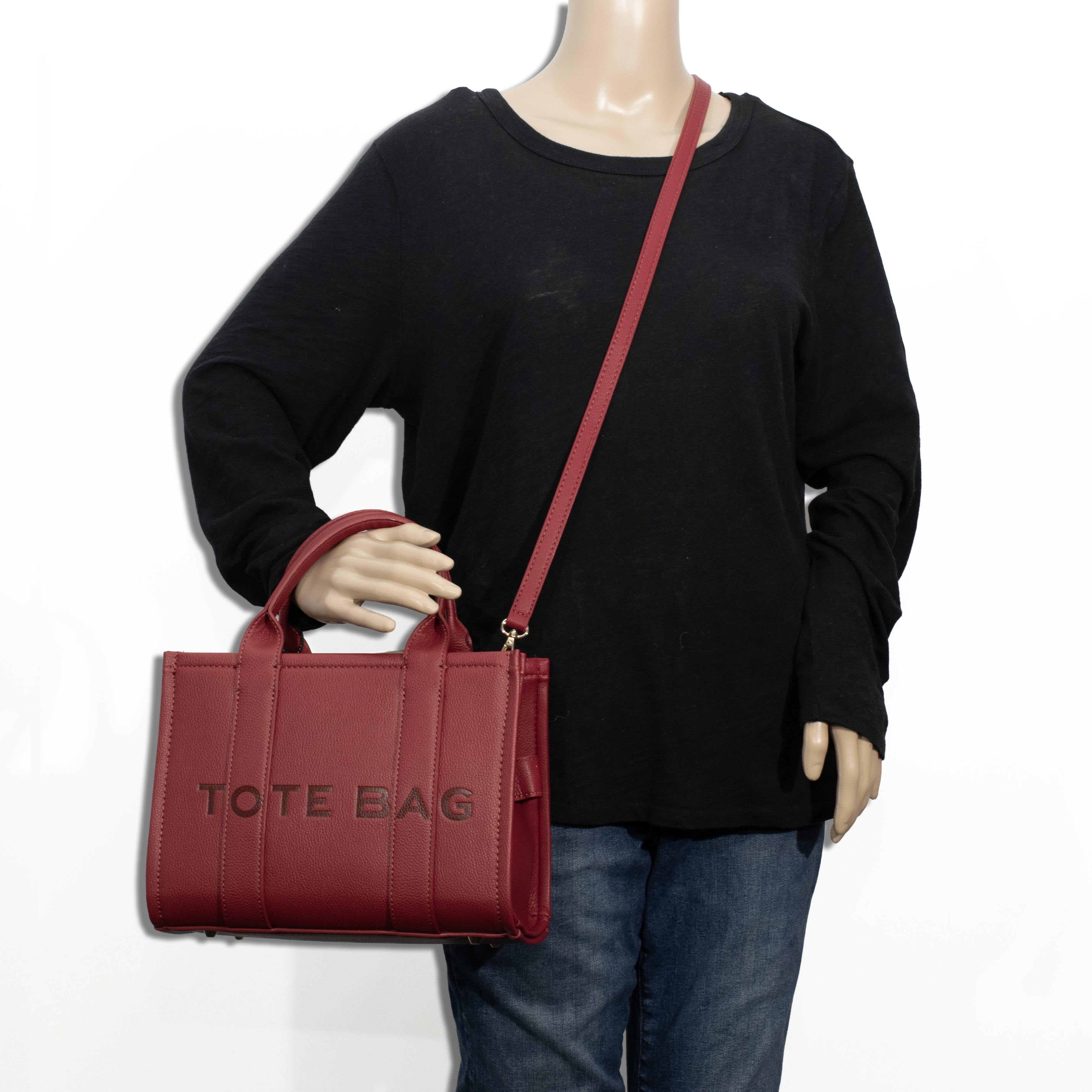 2pc Medium Tote Bag with Wallet *PU Leather*
