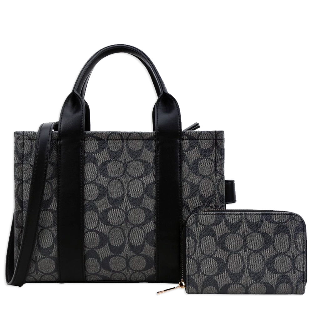 2pc Half Moon Tote Bag with Wallet