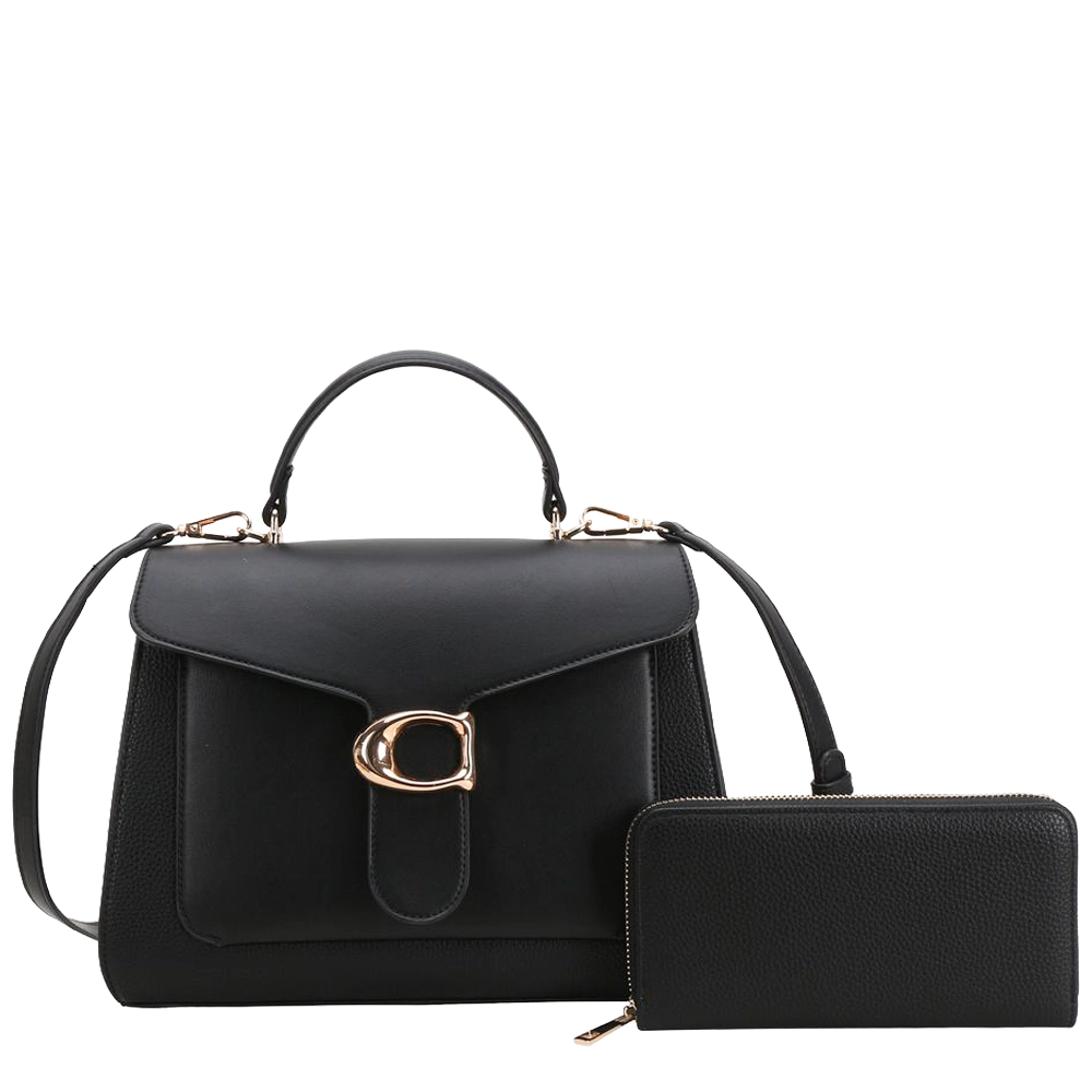 2pc Half Moon Top Handle with Wallet