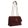Suede Quilted Logo Shoulder Bag
