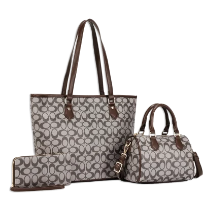 3pc Half Moon Tote with Wallet & Crossbody