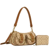 2pc Double Buckle Shoulder Bag with Wallet