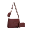 3pc Guitar Strap Crossbody with Coin Holder & Wallet
