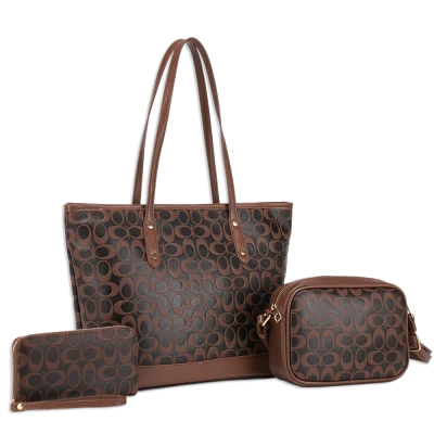 3pc Half Moon Tote with Wallet & Crossbody
