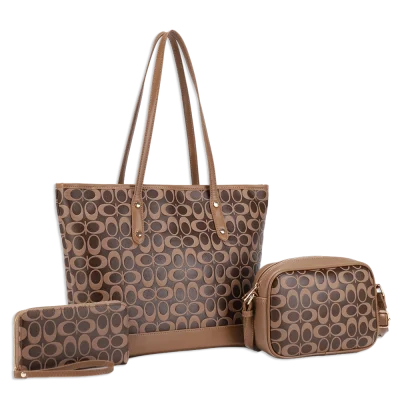 3pc Half Moon Tote with Wallet & Crossbody