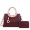 2pc Top Handle Satchel with Wallet