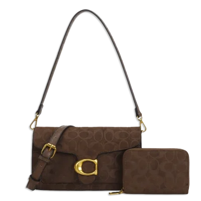 Suede Half Moon Shoulder-Crossbody with Wallet