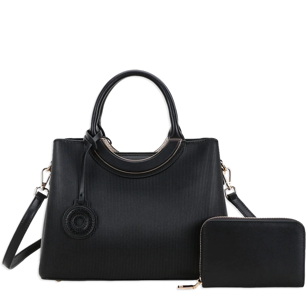 2pc Top Handle Satchel with Wallet