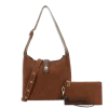 2pc Suede Slouchy Hobo with Pouch