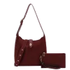 2pc Suede Slouchy Hobo with Pouch