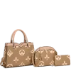 3pc Spade Top Handle Satchel with Wallet & Crossbody