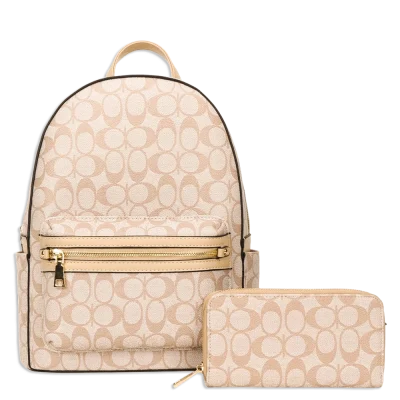 2pc Half Moon Backpack with Wallet