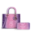 2pc 2 Tone Croc Bag with Wallet