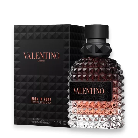 Uomo Coral by Valentino box and bottle