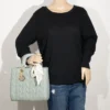 2pc Quilted Herringbone Bag with Wallet