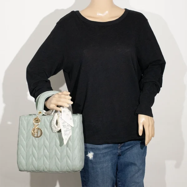 2pc Quilted Herringbone Bag with Wallet