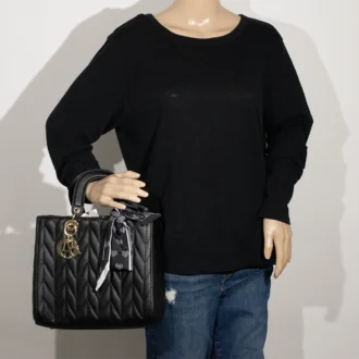 2pc Quilted Herringbone Bag with Wallet