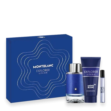 Explorer Ultra Blue by Mont Blanc 3.3 oz Gift Set
