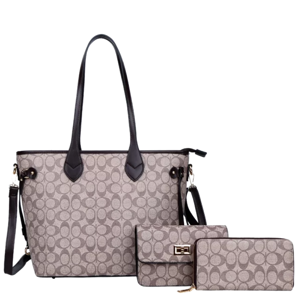 3pc Double CC Tote with Wallet & Crossbody