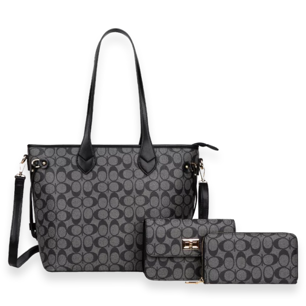 3pc Double CC Tote with Wallet & Crossbody