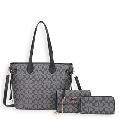3pc Half Moon Tote with Wallet & Crossbody