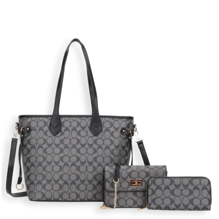 3pc Half Moon Tote with Wallet & Crossbody