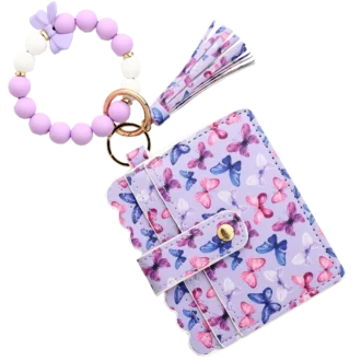 Card Holder with Beaded Wristlet